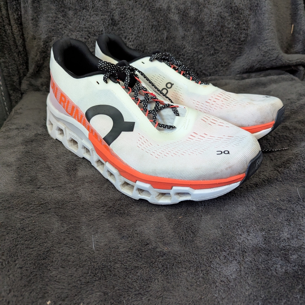 On Running White and Coral Sneakers - Picture 11 of 11